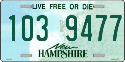 NH license plate 1039477