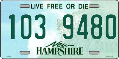 NH license plate 1039480