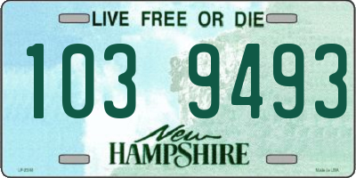 NH license plate 1039493