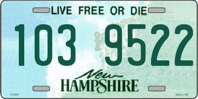 NH license plate 1039522