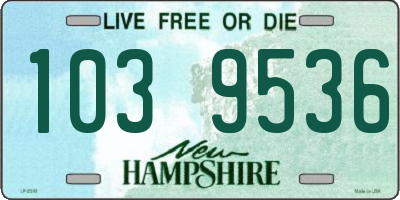 NH license plate 1039536