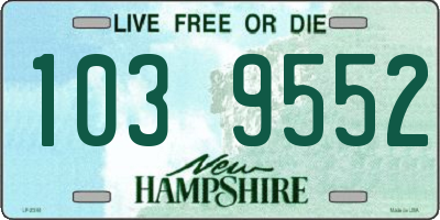 NH license plate 1039552