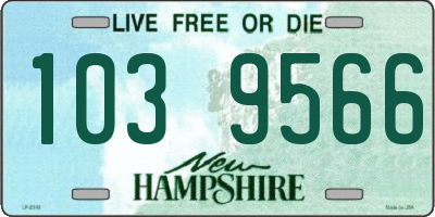 NH license plate 1039566