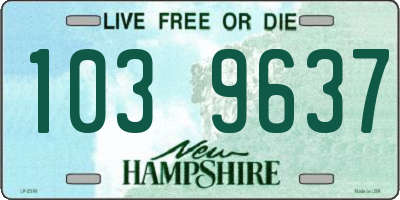 NH license plate 1039637