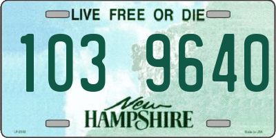 NH license plate 1039640