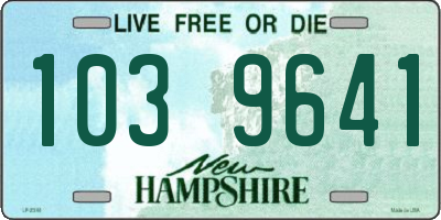 NH license plate 1039641