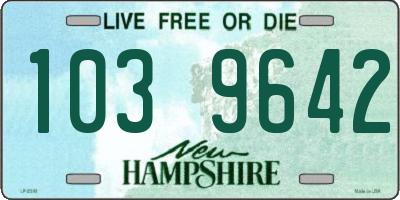 NH license plate 1039642