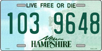 NH license plate 1039648
