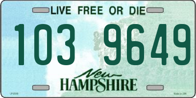 NH license plate 1039649