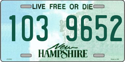 NH license plate 1039652