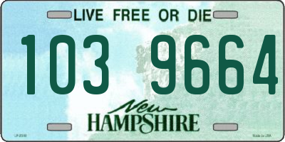 NH license plate 1039664