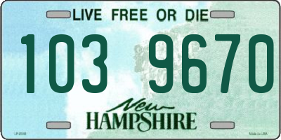NH license plate 1039670