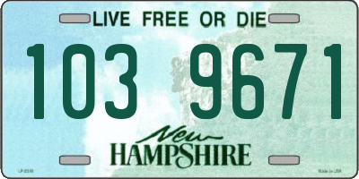 NH license plate 1039671