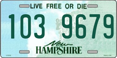 NH license plate 1039679