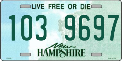 NH license plate 1039697
