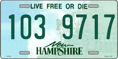 NH license plate 1039717