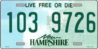 NH license plate 1039726