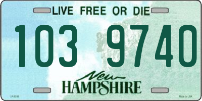 NH license plate 1039740