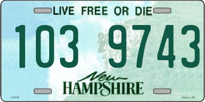 NH license plate 1039743