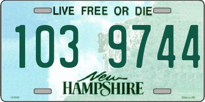 NH license plate 1039744