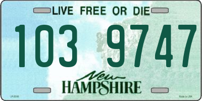 NH license plate 1039747