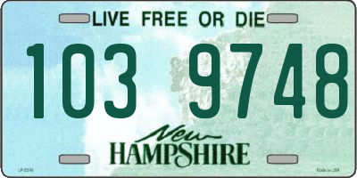 NH license plate 1039748