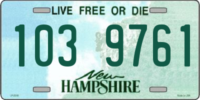 NH license plate 1039761