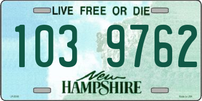 NH license plate 1039762