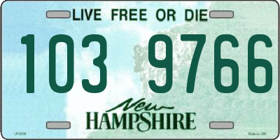 NH license plate 1039766