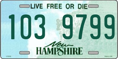 NH license plate 1039799