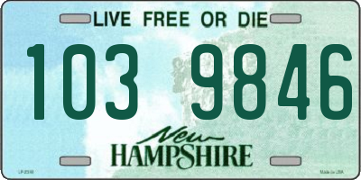 NH license plate 1039846