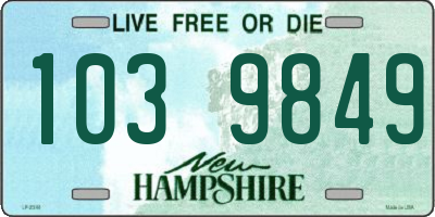 NH license plate 1039849