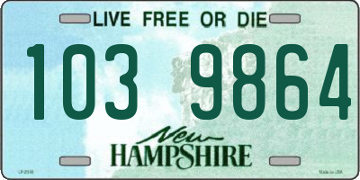 NH license plate 1039864