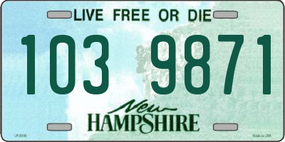NH license plate 1039871