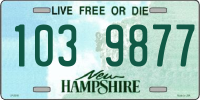 NH license plate 1039877