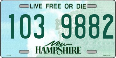 NH license plate 1039882