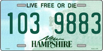 NH license plate 1039883