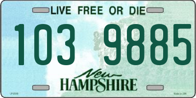 NH license plate 1039885