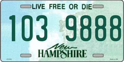 NH license plate 1039888