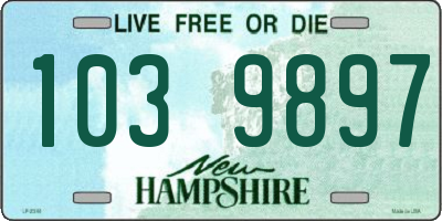 NH license plate 1039897