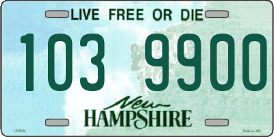 NH license plate 1039900