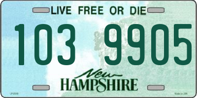 NH license plate 1039905
