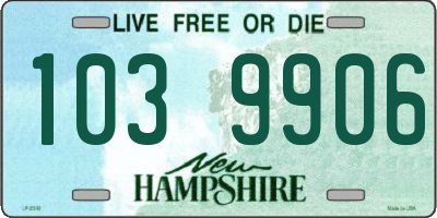 NH license plate 1039906