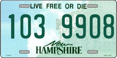 NH license plate 1039908