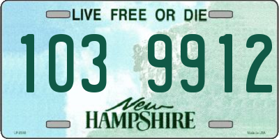 NH license plate 1039912