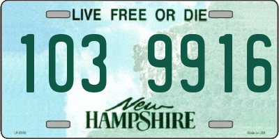 NH license plate 1039916