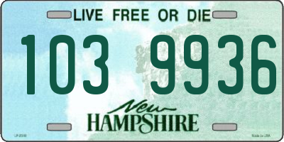 NH license plate 1039936