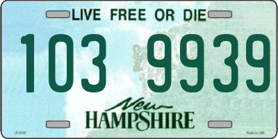 NH license plate 1039939