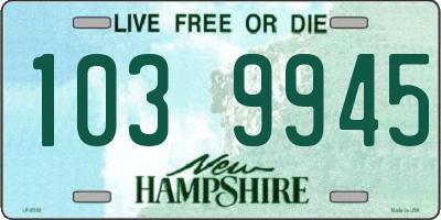 NH license plate 1039945