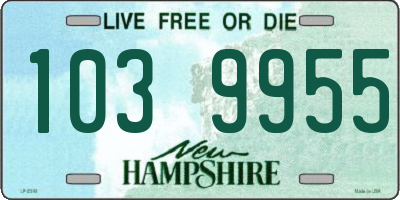 NH license plate 1039955